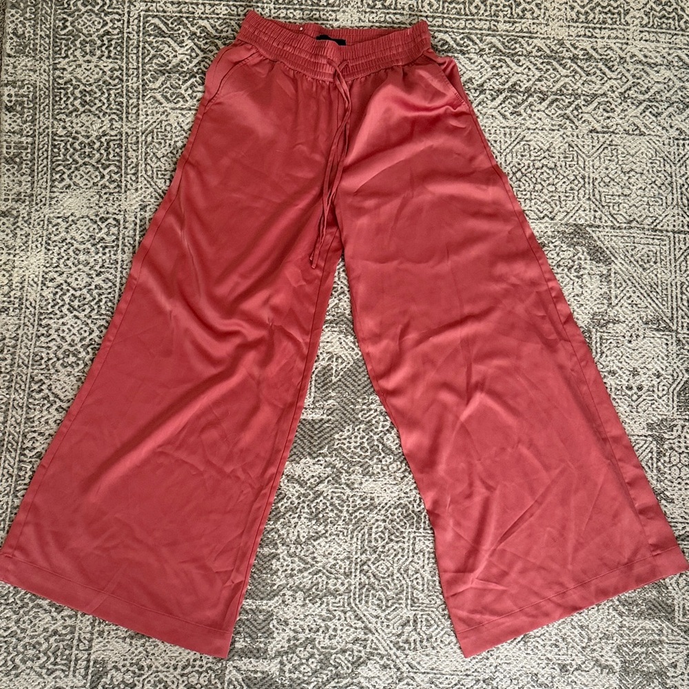 Who What Wear Red Flare Pants